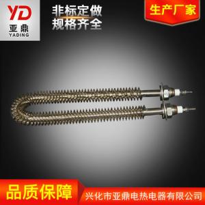 Electrothermal tube with radiating fin